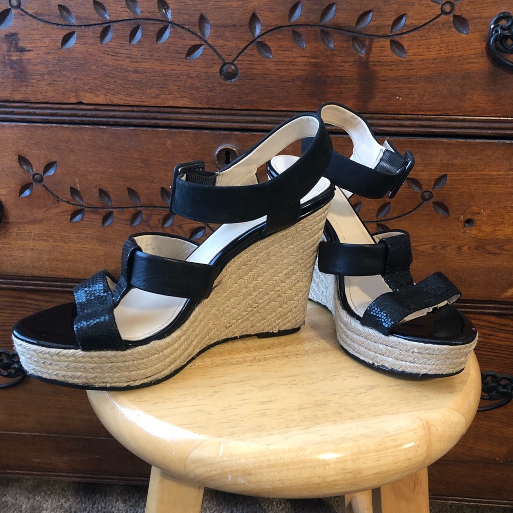 Calvin Klein black wedge size 8